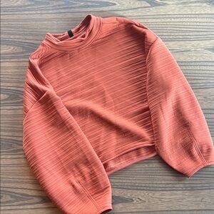 Prana Burnt Orange Ribbed Top